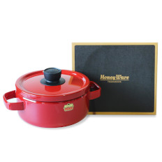 <Honey Ware><br />ホーロー両手鍋